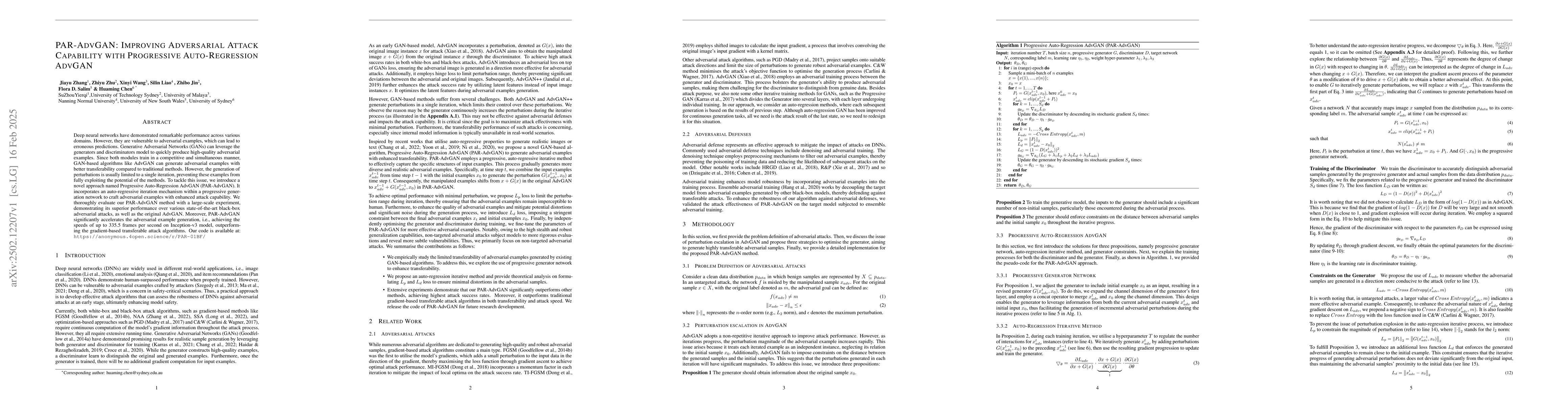 Thumbnail for PAR-AdvGAN: Improving Adversarial Attack Capability with Progressive
  Auto-Regression AdvGAN