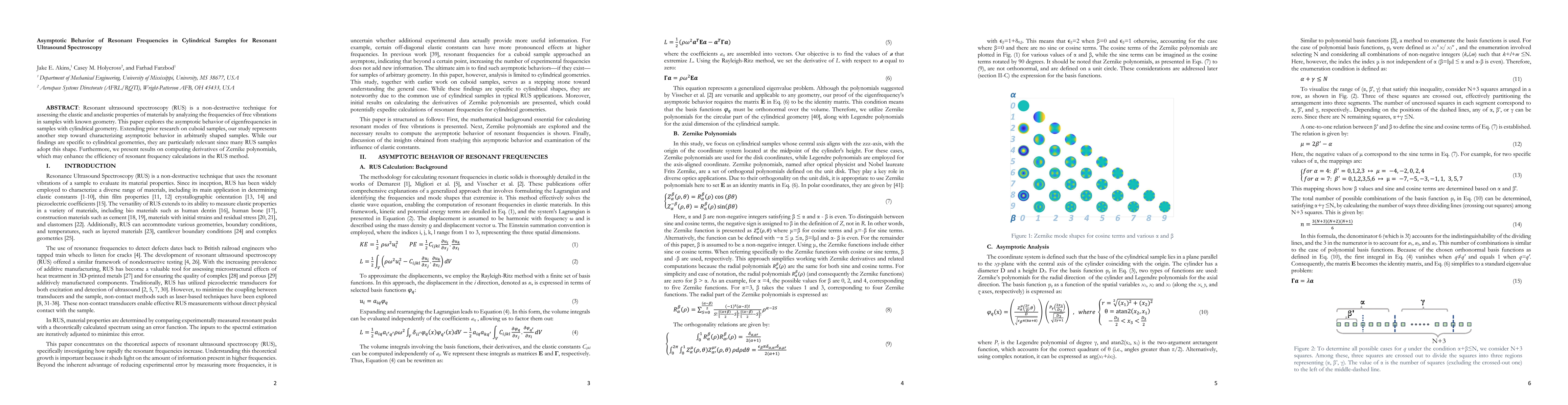 Thumbnail for Asymptotic Behavior of Resonant Frequencies in Cylindrical Samples for
  Resonant Ultrasound Spectroscopy