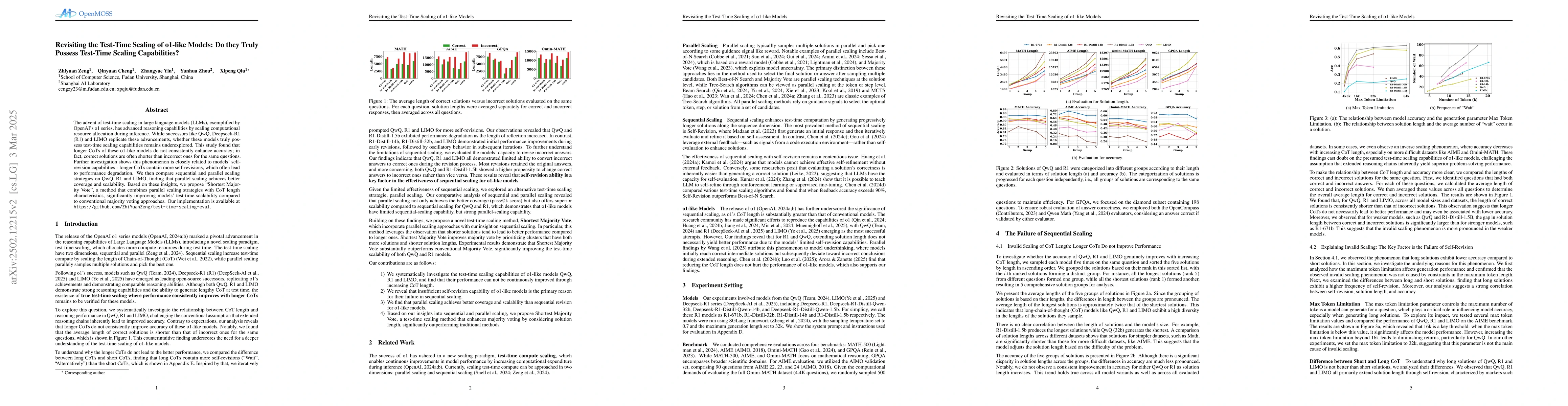 Thumbnail for Revisiting the Test-Time Scaling of o1-like Models: Do they Truly
  Possess Test-Time Scaling Capabilities?