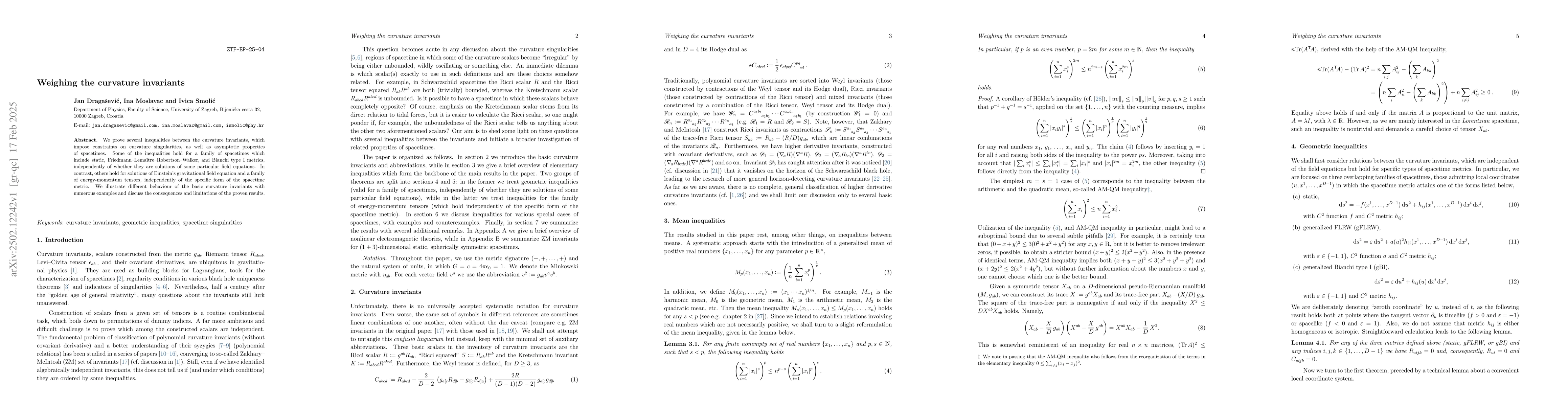 Thumbnail for Weighing the curvature invariants