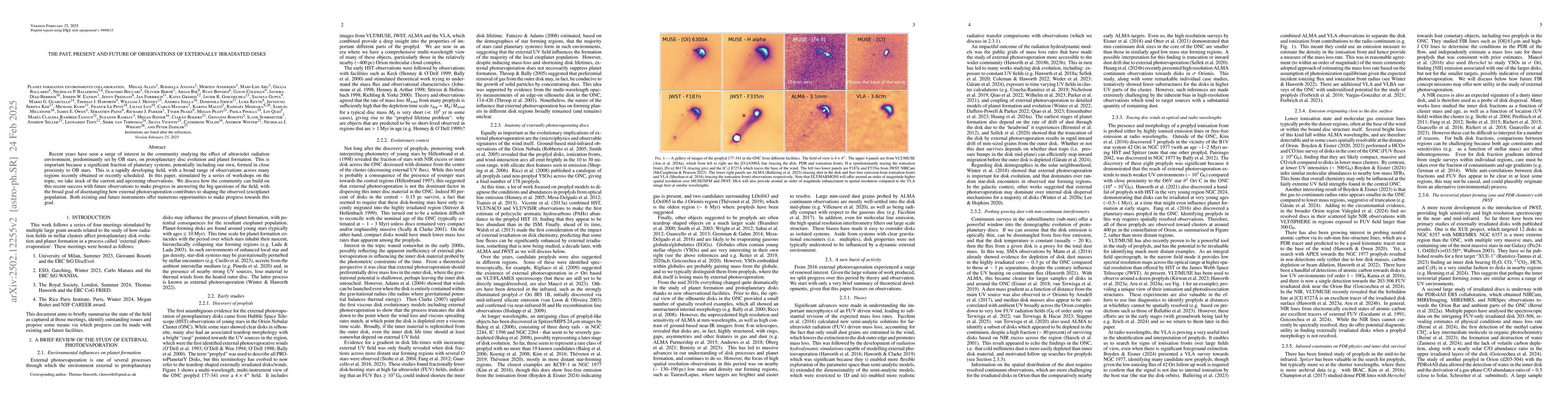 Thumbnail for The past, present and future of observations of externally irradiated
  disks