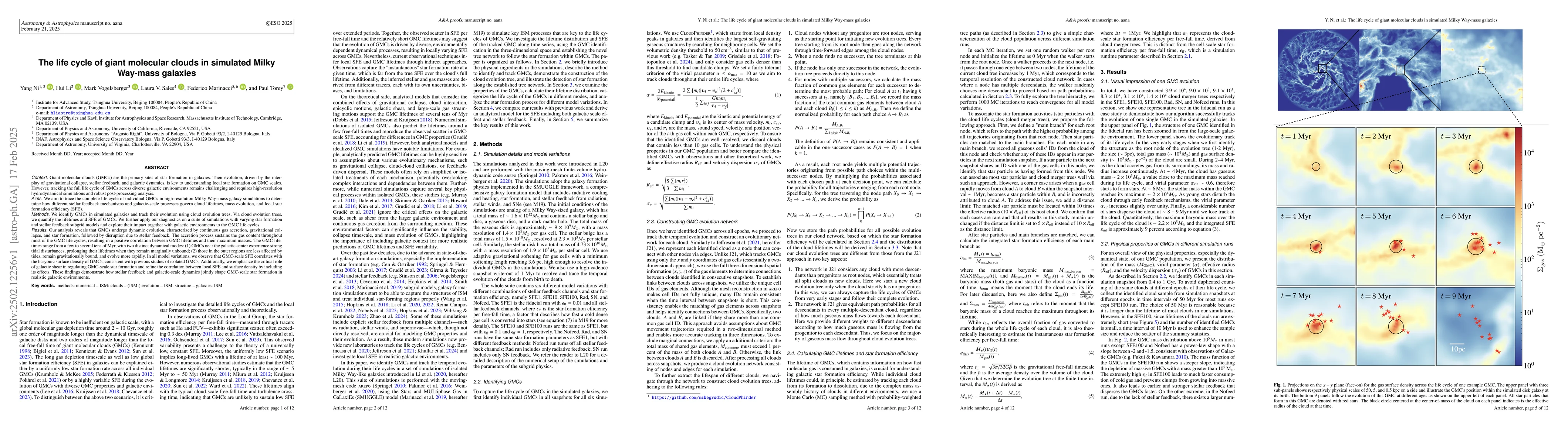 Thumbnail for The life cycle of giant molecular clouds in simulated Milky Way-mass
  galaxies