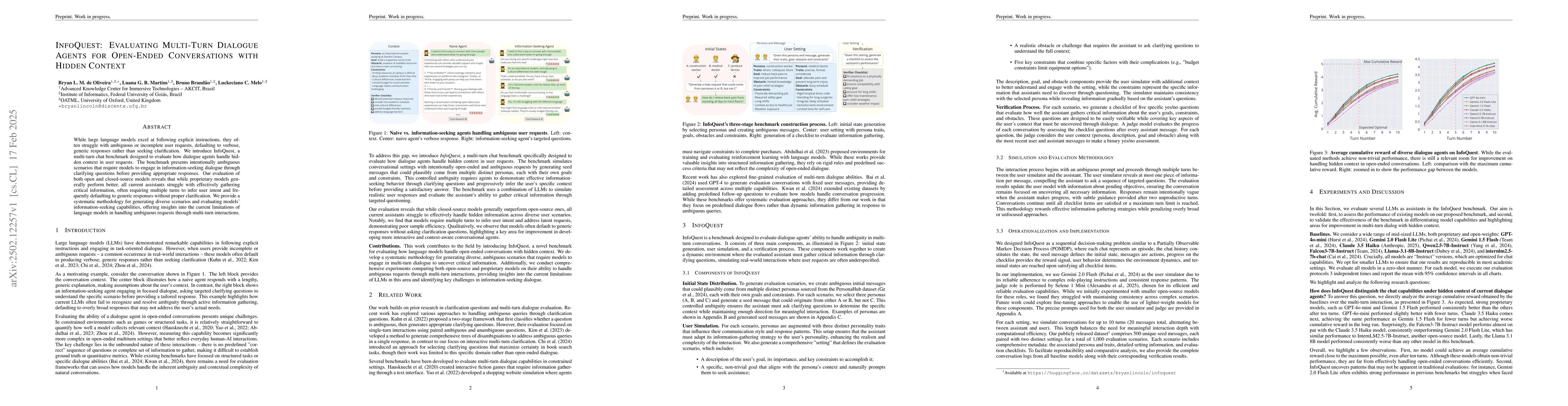 Thumbnail for InfoQuest: Evaluating Multi-Turn Dialogue Agents for Open-Ended
  Conversations with Hidden Context