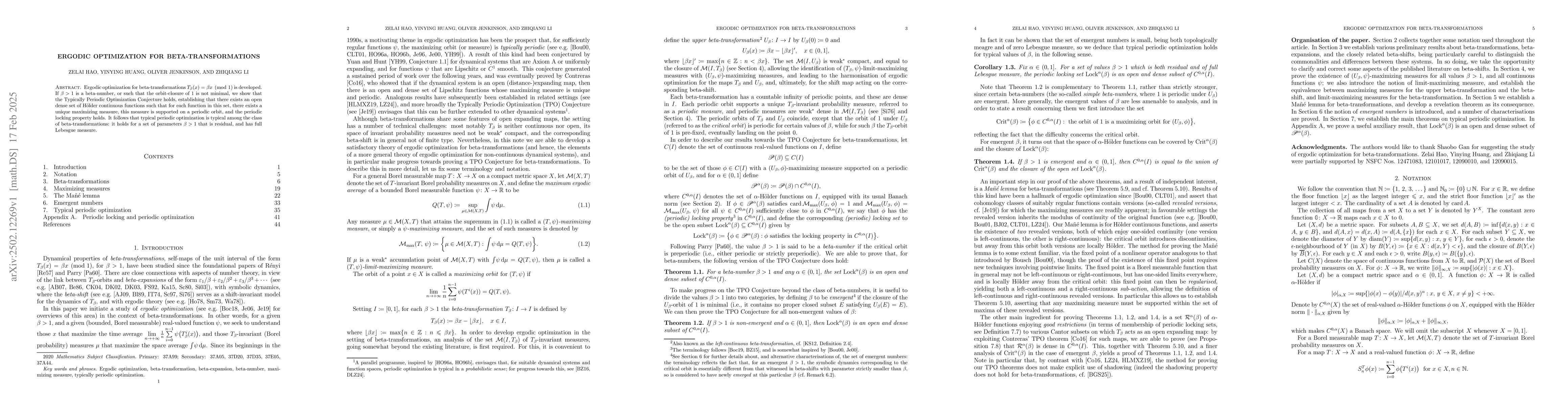 Thumbnail for Ergodic optimization for beta-transformations