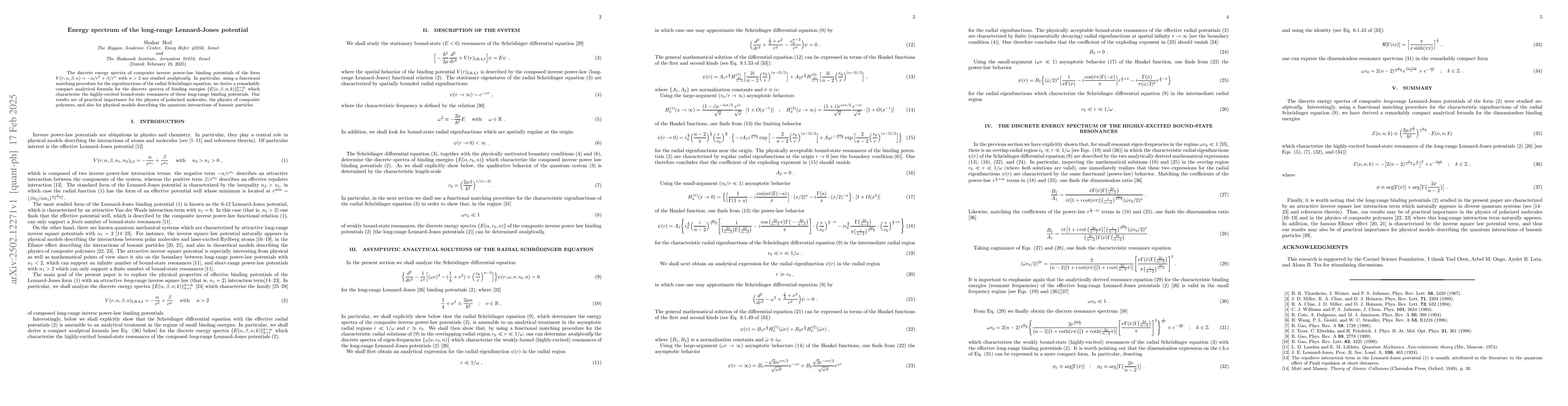 Thumbnail for Energy spectrum of the long-range Lennard-Jones potential