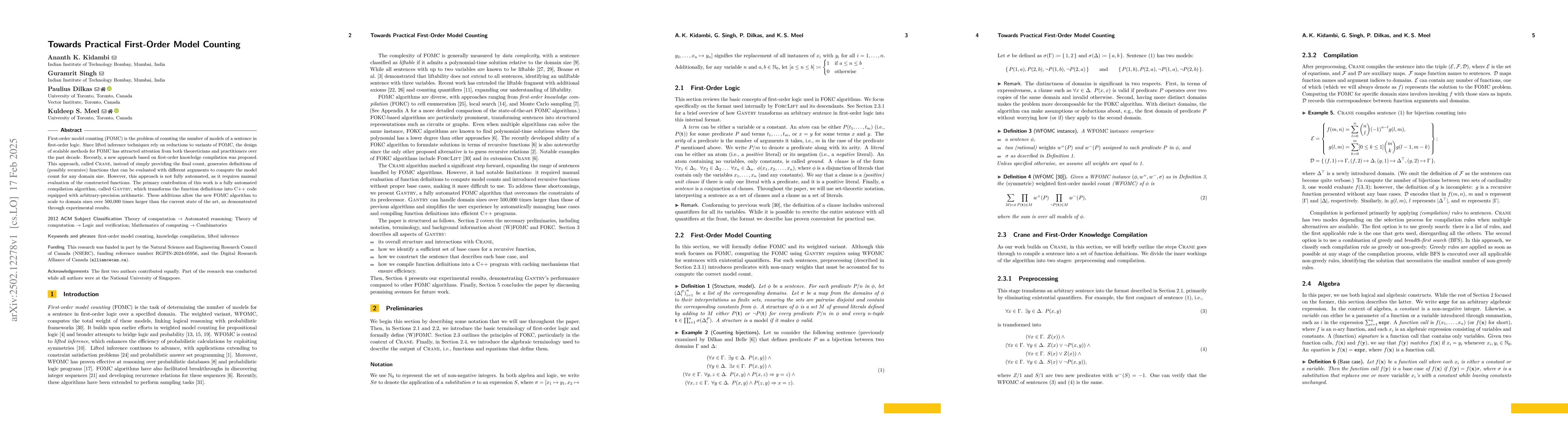 Thumbnail for Towards Practical First-Order Model Counting