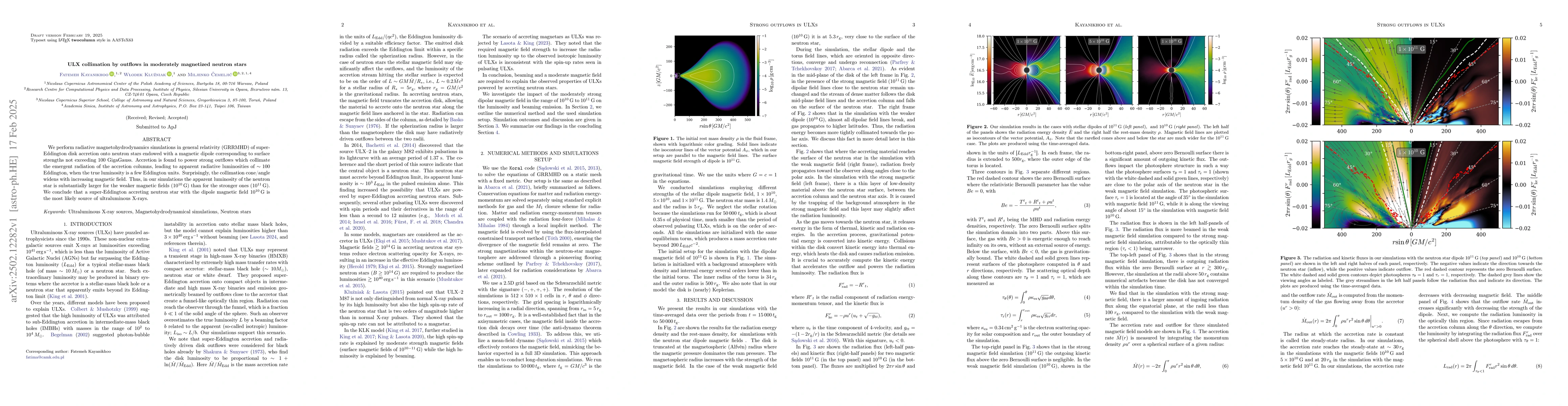 Thumbnail for ULX collimation by outflows in moderately magnetized neutron stars