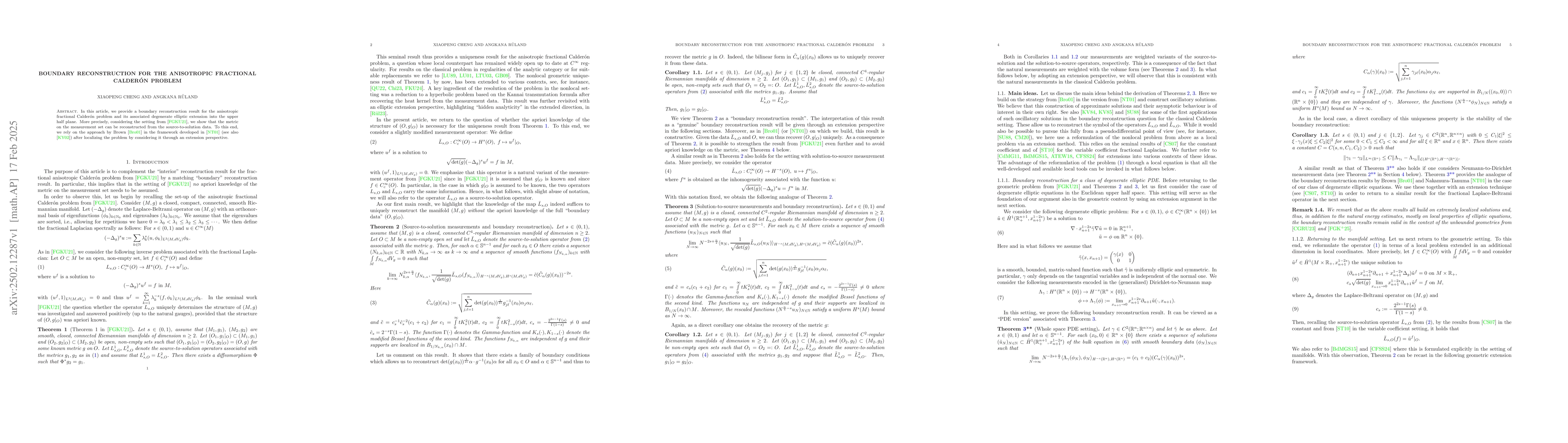 Thumbnail for Boundary Reconstruction for the Anisotropic Fractional Calderón
  Problem
