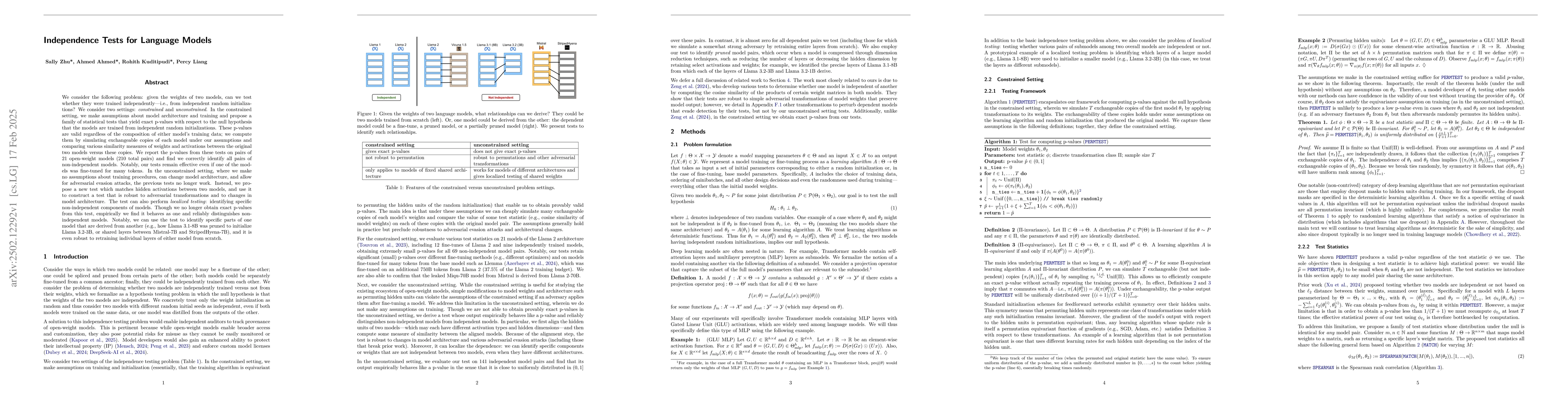 Thumbnail for Independence Tests for Language Models