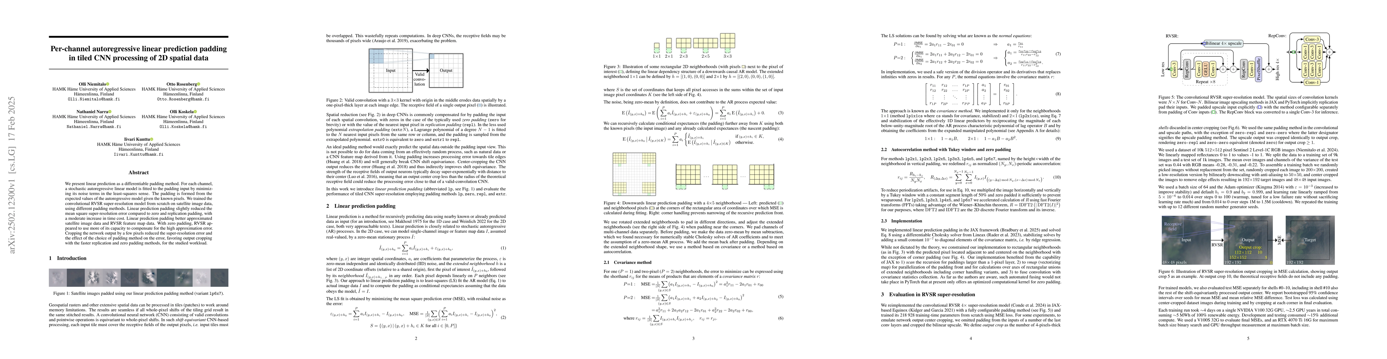 Thumbnail for Per-channel autoregressive linear prediction padding in tiled CNN
  processing of 2D spatial data