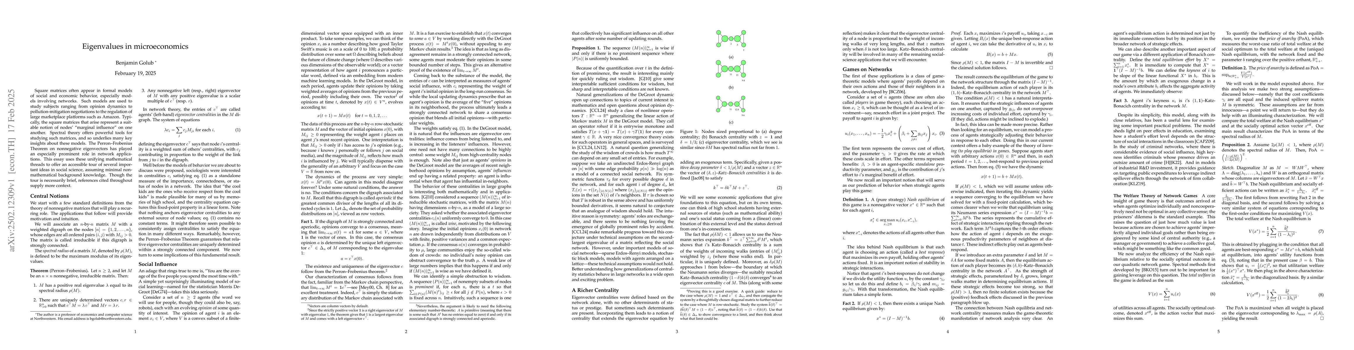 Thumbnail for Eigenvalues in microeconomics