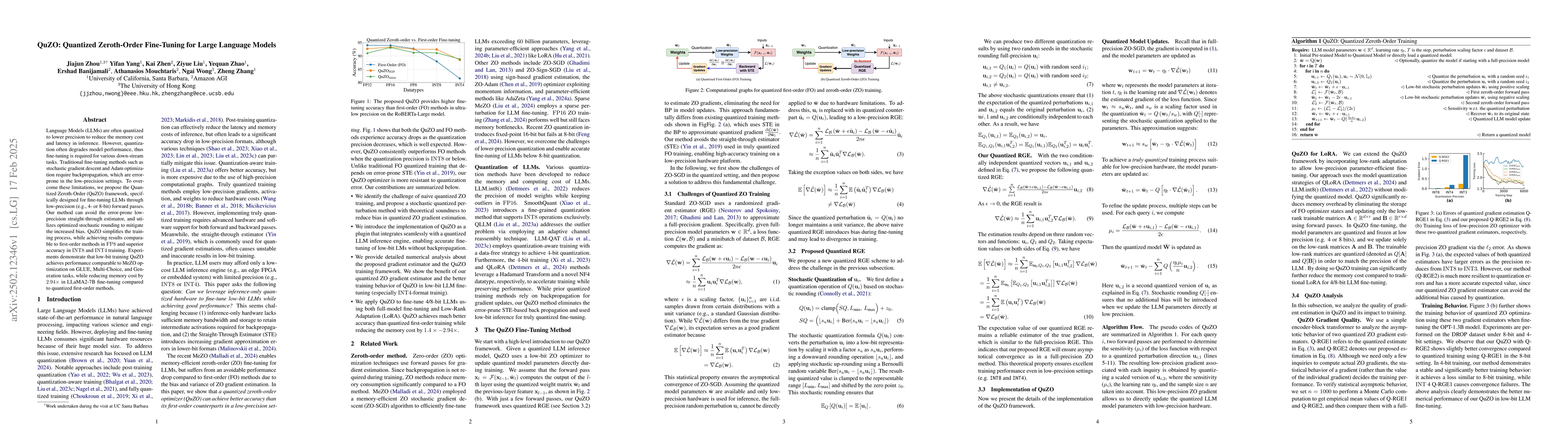 Thumbnail for QuZO: Quantized Zeroth-Order Fine-Tuning for Large Language Models