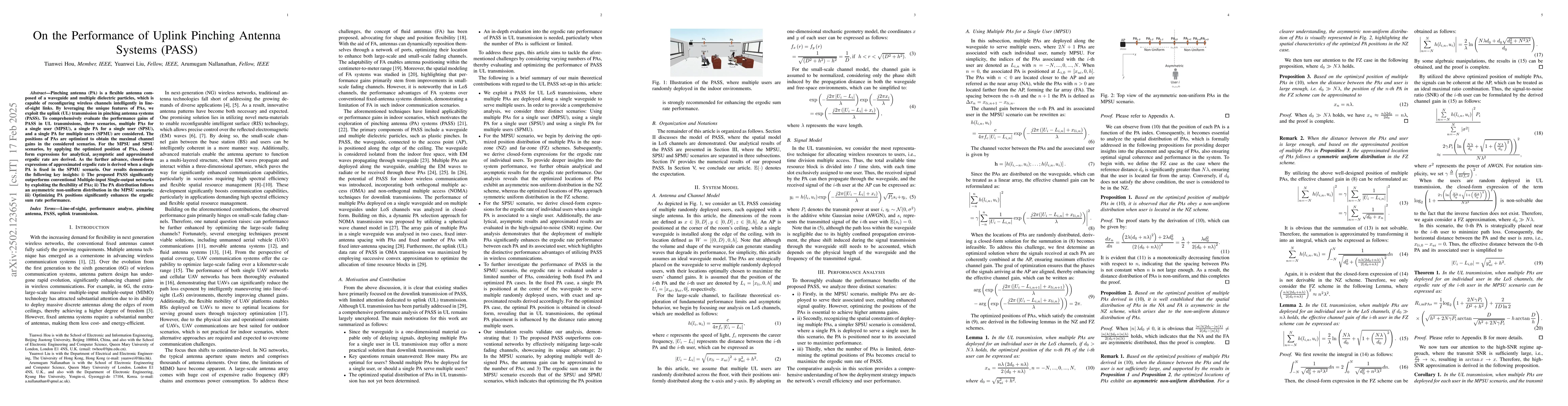 Thumbnail for On the Performance of Uplink Pinching Antenna Systems (PASS)