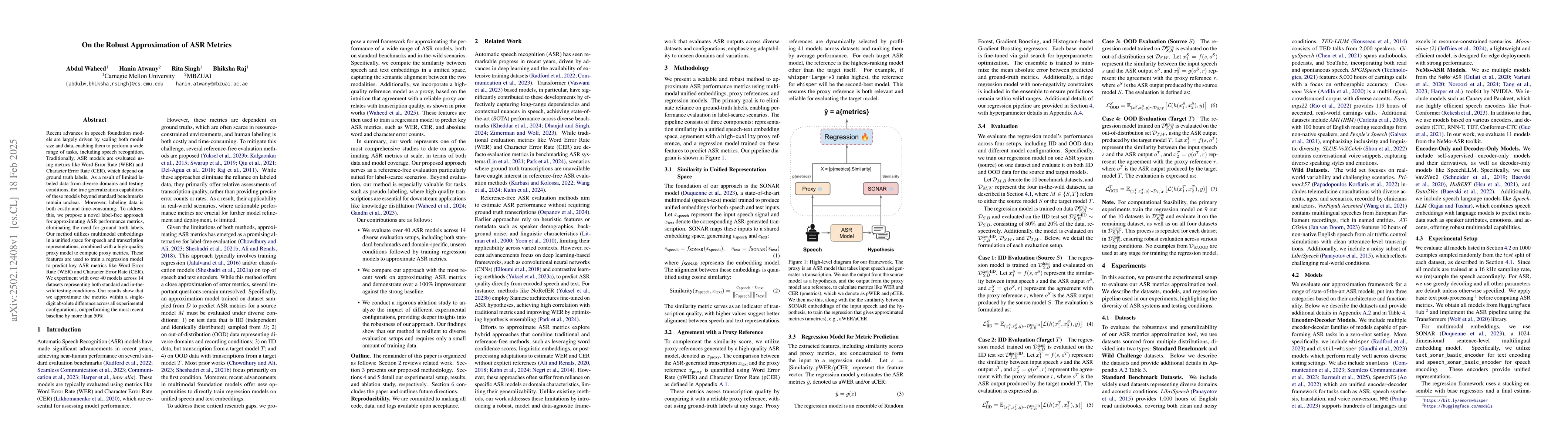 Thumbnail for On the Robust Approximation of ASR Metrics