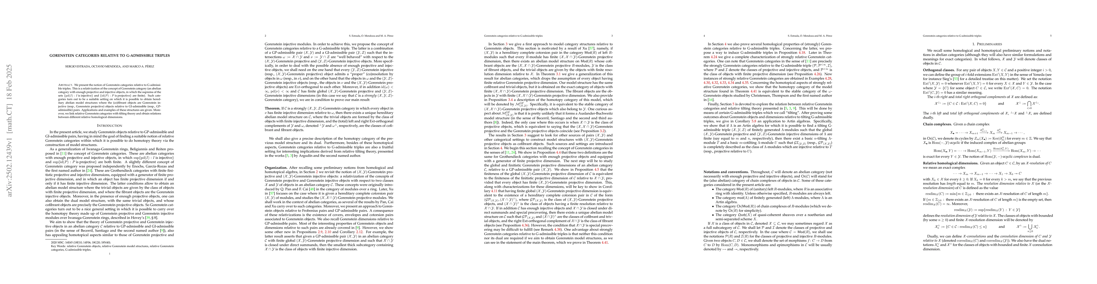 Thumbnail for Gorenstein categories relative to G-admissible triples