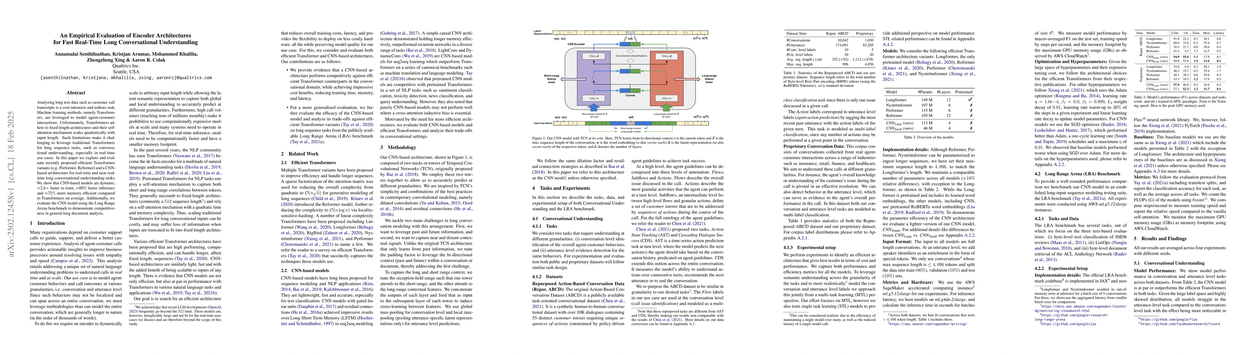 Thumbnail for An Empirical Evaluation of Encoder Architectures for Fast Real-Time Long
  Conversational Understanding