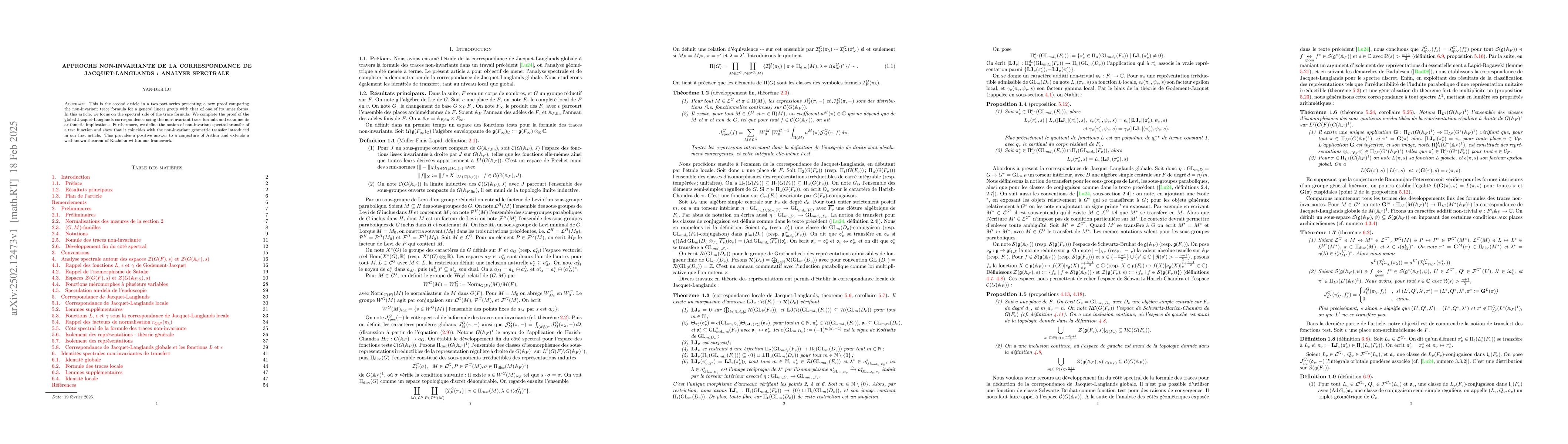 Thumbnail for Approche non-invariante de la correspondance de Jacquet-Langlands :
  analyse spectrale