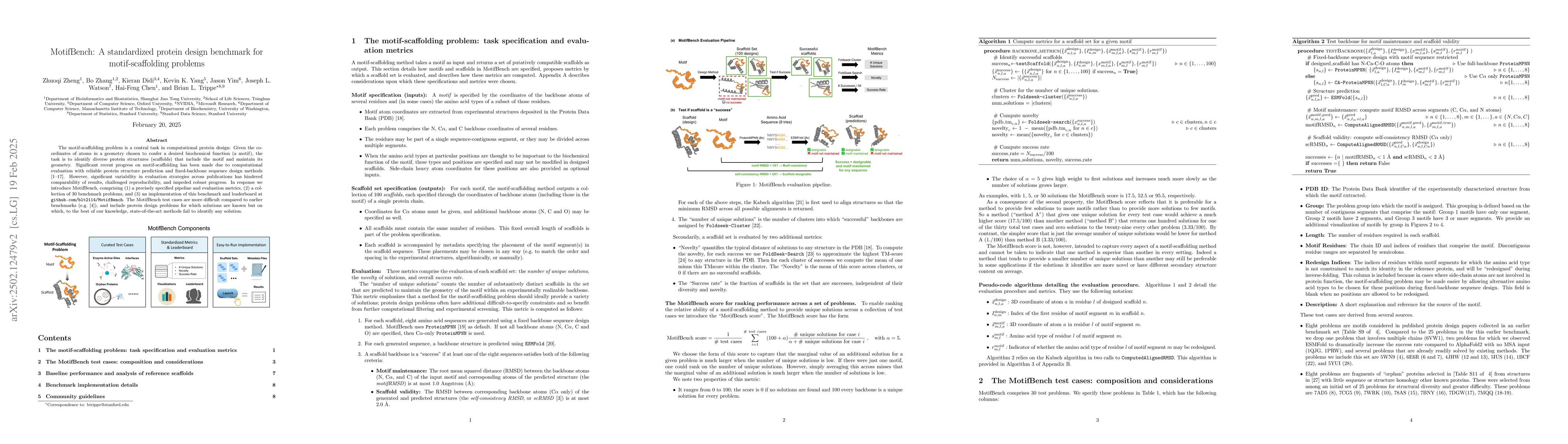 Thumbnail for MotifBench: A standardized protein design benchmark for
  motif-scaffolding problems