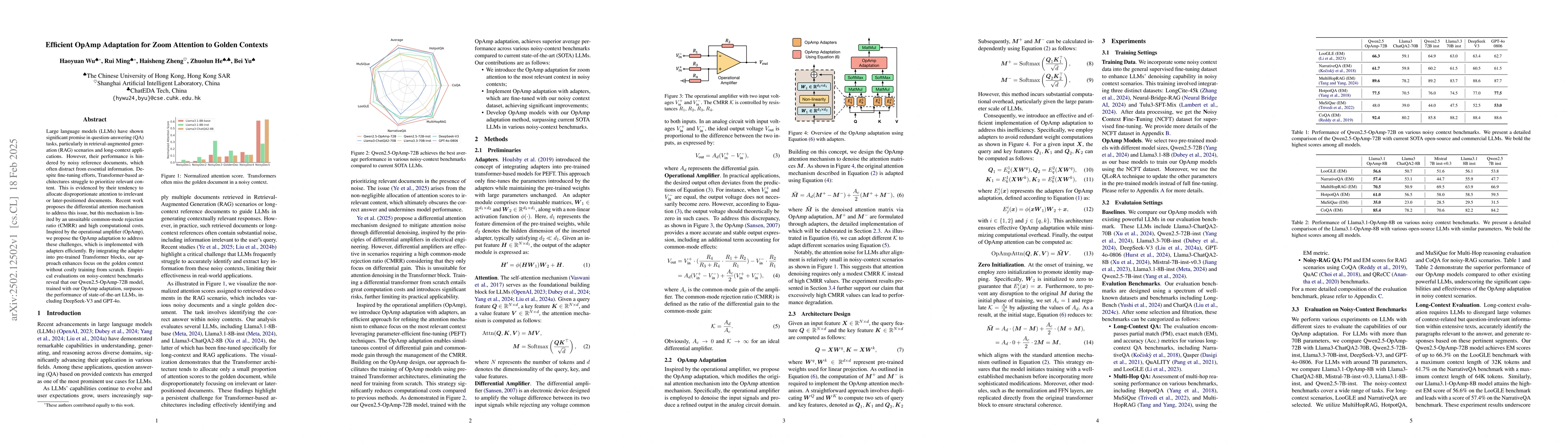 Thumbnail for Efficient OpAmp Adaptation for Zoom Attention to Golden Contexts
