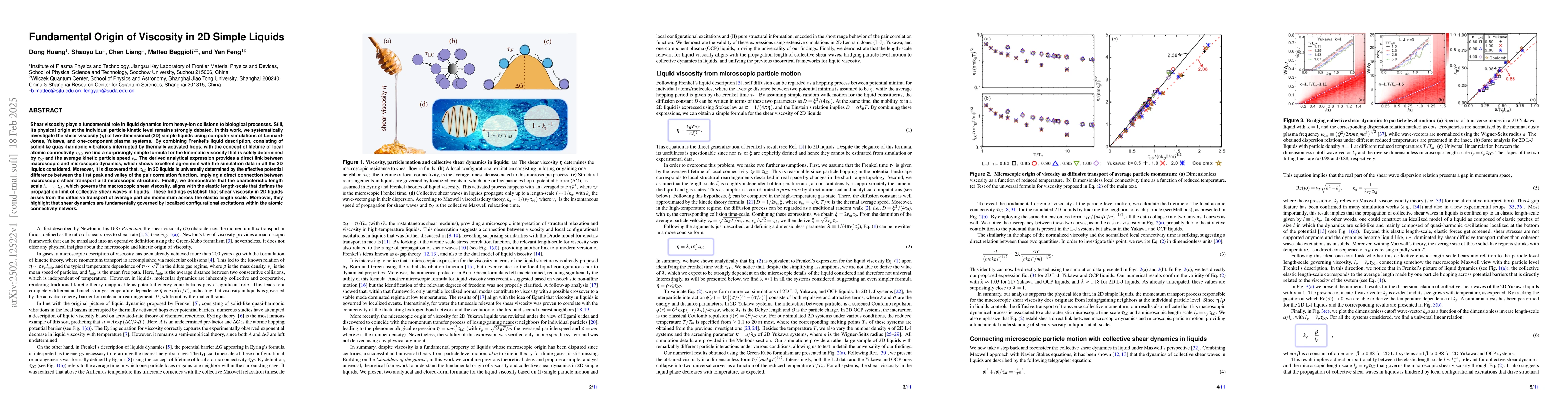 Thumbnail for Fundamental Origin of Viscosity in 2D Simple Liquids