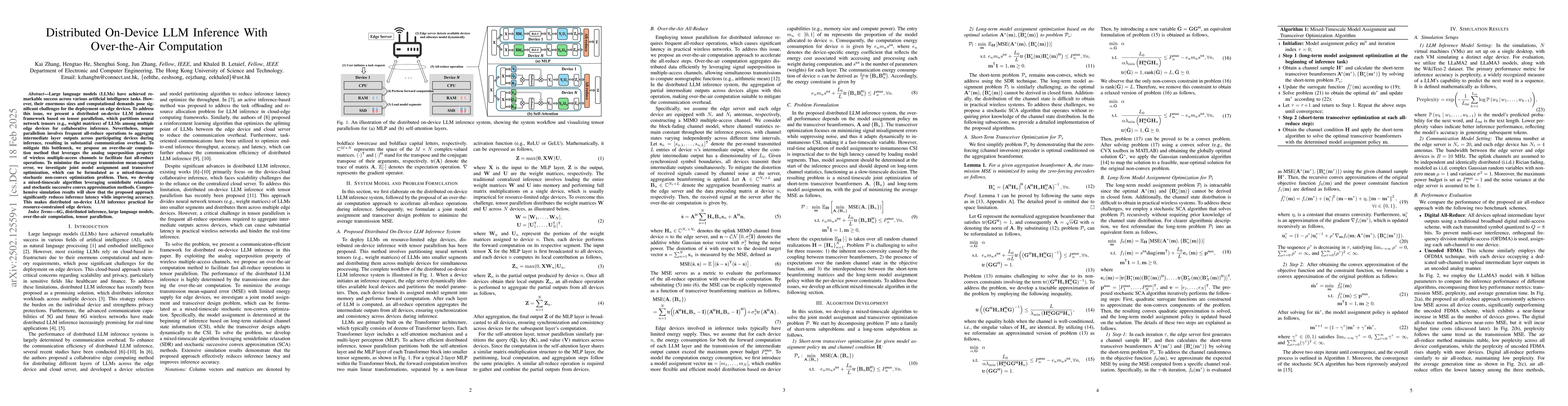 Thumbnail for Distributed On-Device LLM Inference With Over-the-Air Computation