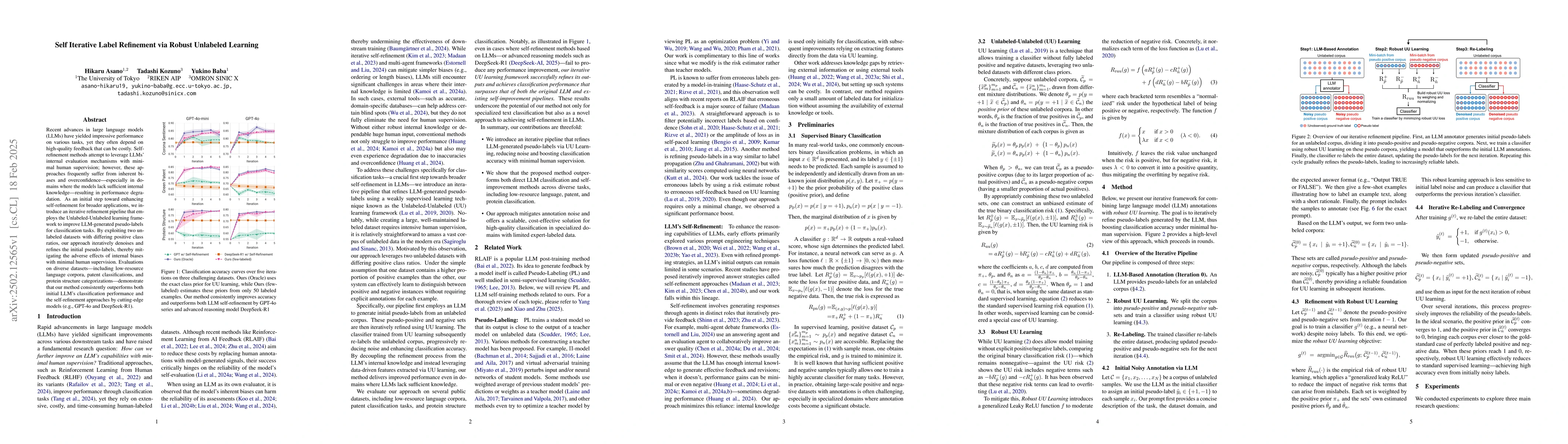 Thumbnail for Self Iterative Label Refinement via Robust Unlabeled Learning