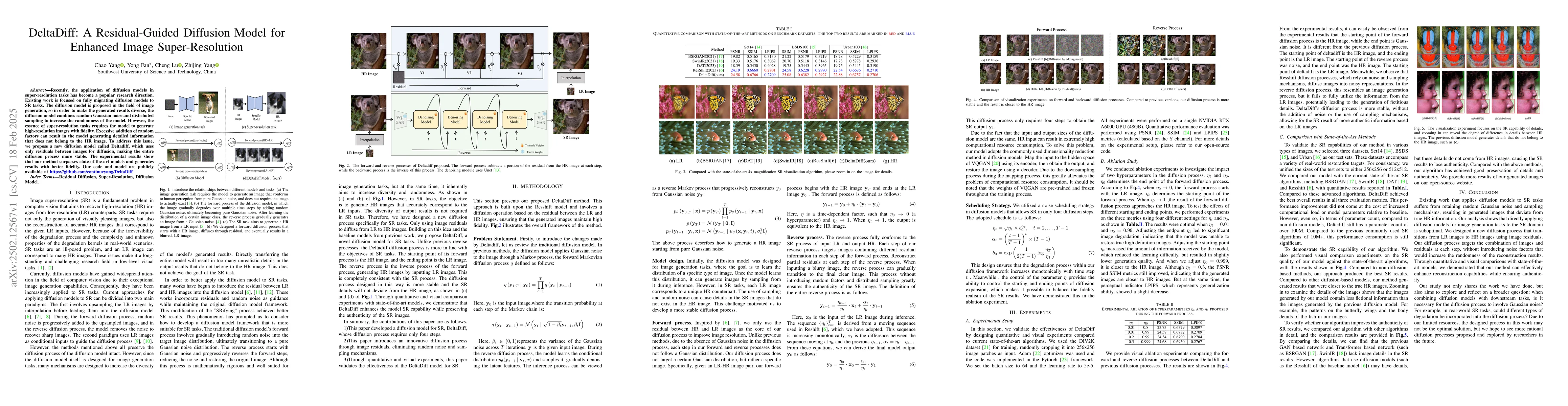 Thumbnail for DeltaDiff: A Residual-Guided Diffusion Model for Enhanced Image
  Super-Resolution