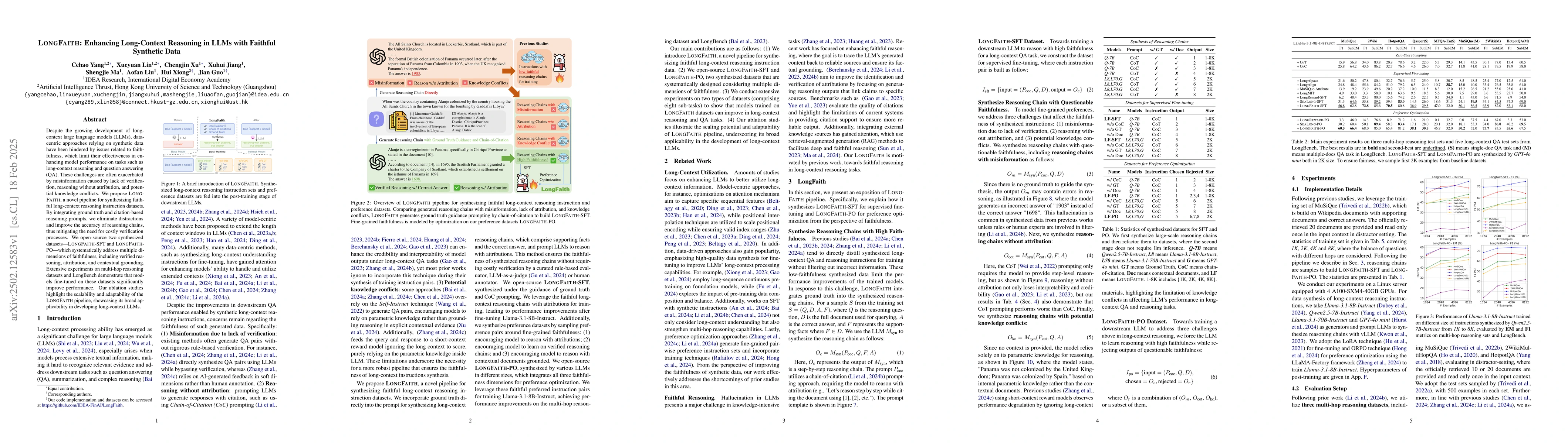 Thumbnail for LongFaith: Enhancing Long-Context Reasoning in LLMs with Faithful
  Synthetic Data