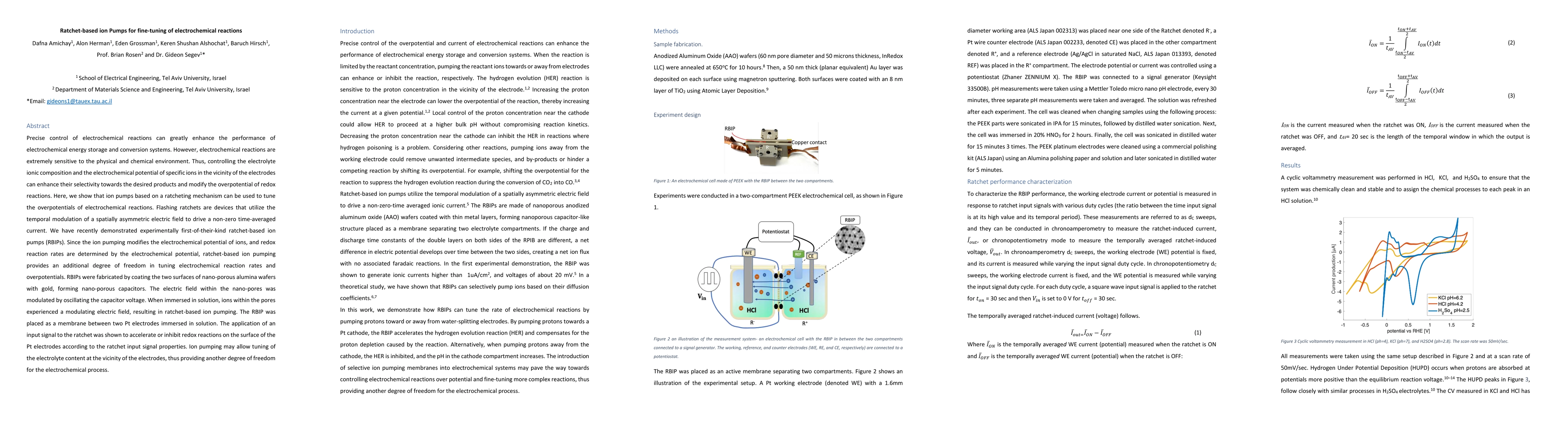Thumbnail for Ratchet-based ion Pumps for fine-tuning of electrochemical reactions
