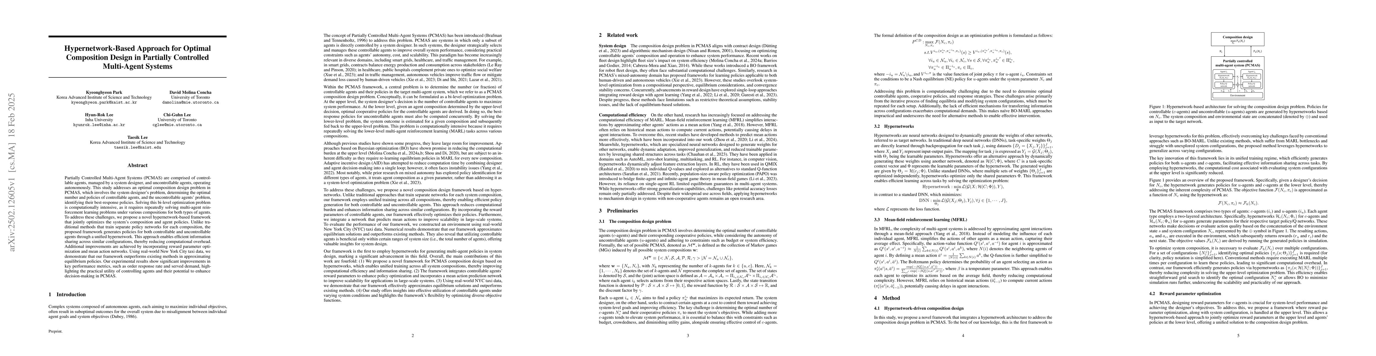 Thumbnail for Hypernetwork-based approach for optimal composition design in partially
  controlled multi-agent systems