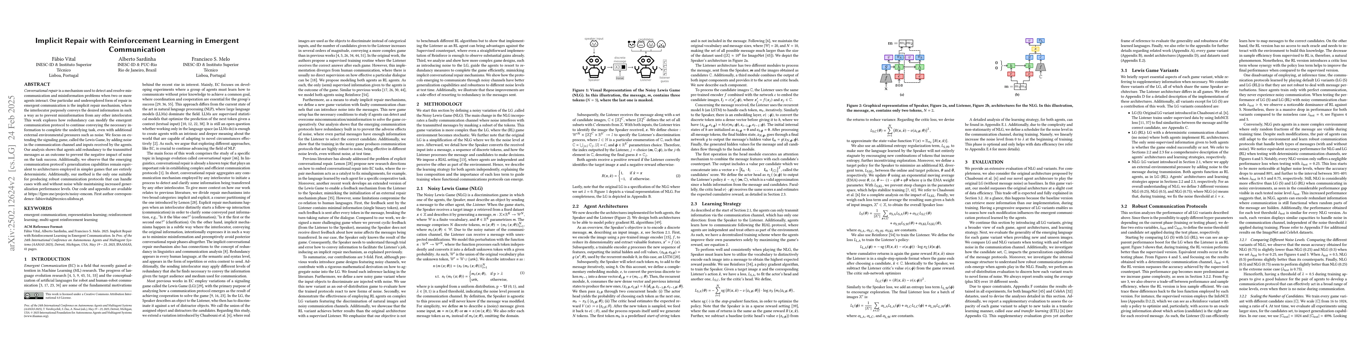 Thumbnail for Implicit Repair with Reinforcement Learning in Emergent Communication