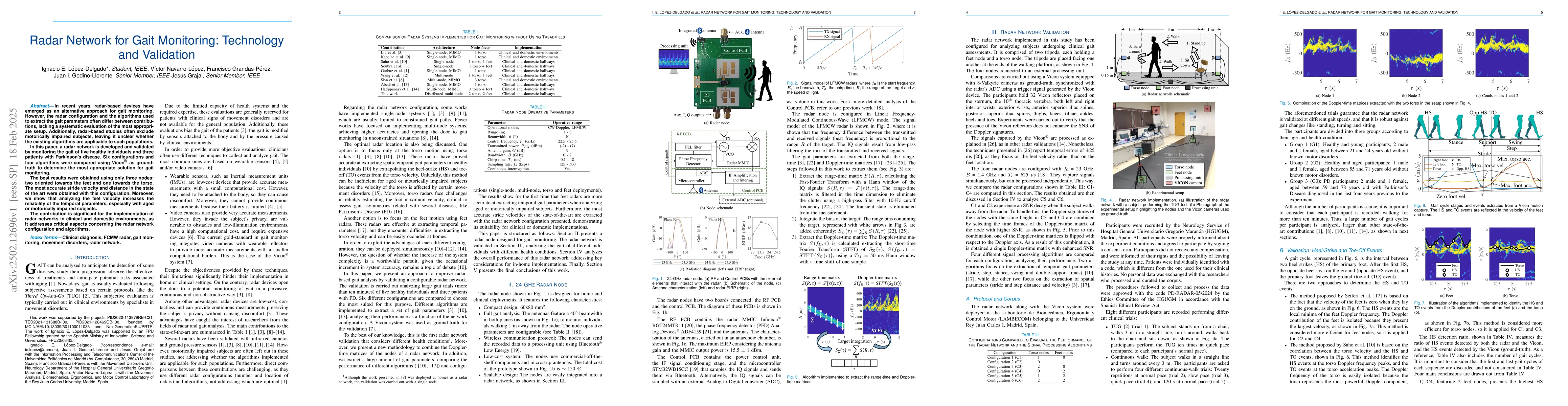 Thumbnail for Radar Network for Gait Monitoring: Technology and Validation