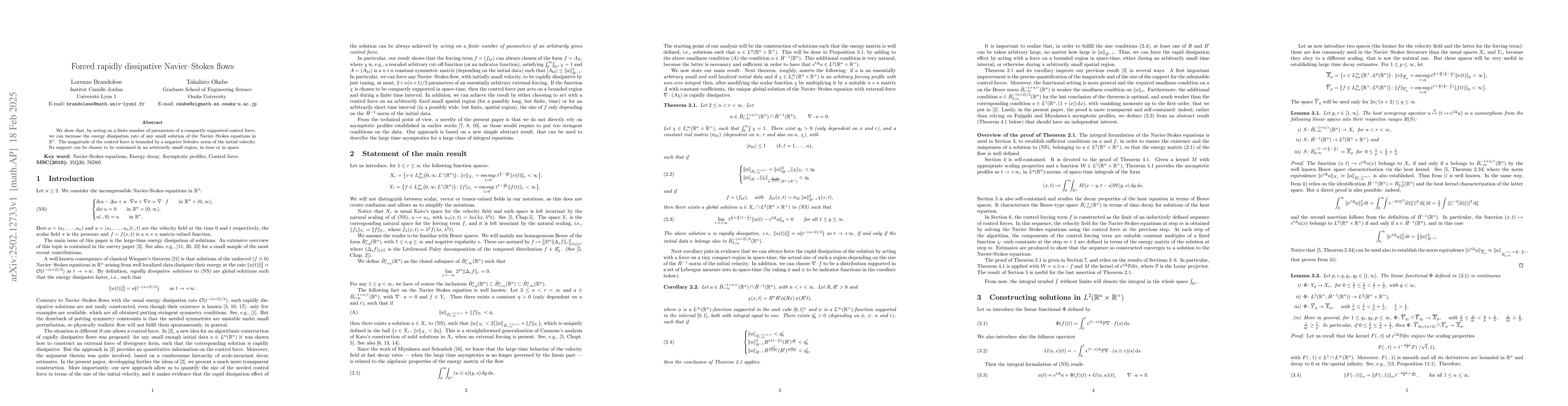 Thumbnail for Forced Rapidly Dissipative Navier--Stokes Flows