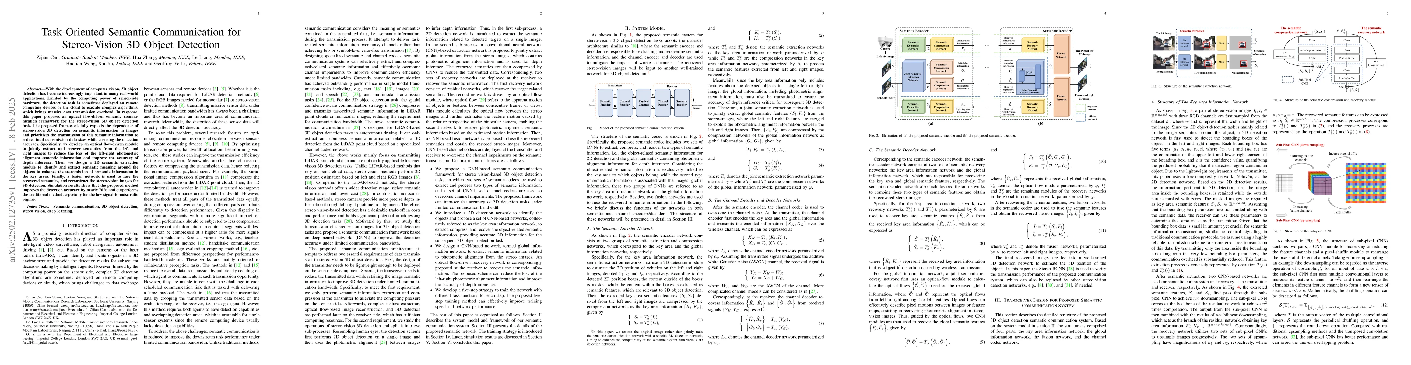 Thumbnail for Task-Oriented Semantic Communication for Stereo-Vision 3D Object
  Detection