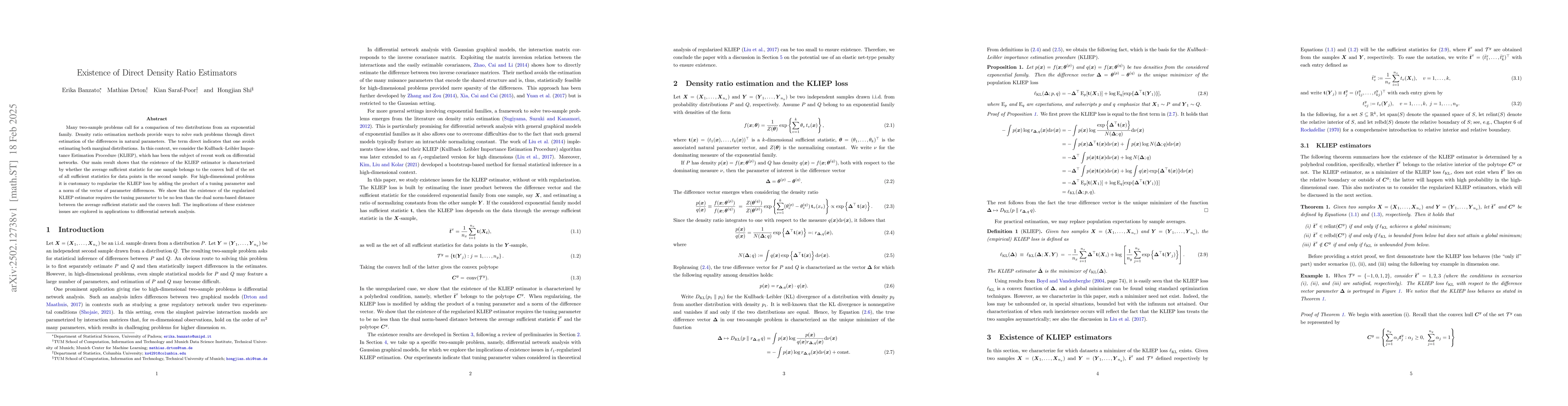 Thumbnail for Existence of Direct Density Ratio Estimators