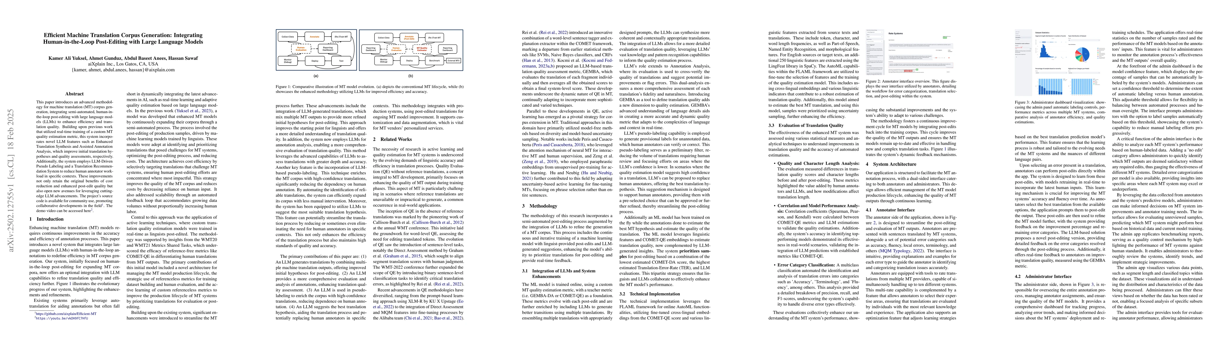 Thumbnail for Efficient Machine Translation Corpus Generation: Integrating
  Human-in-the-Loop Post-Editing with Large Language Models
