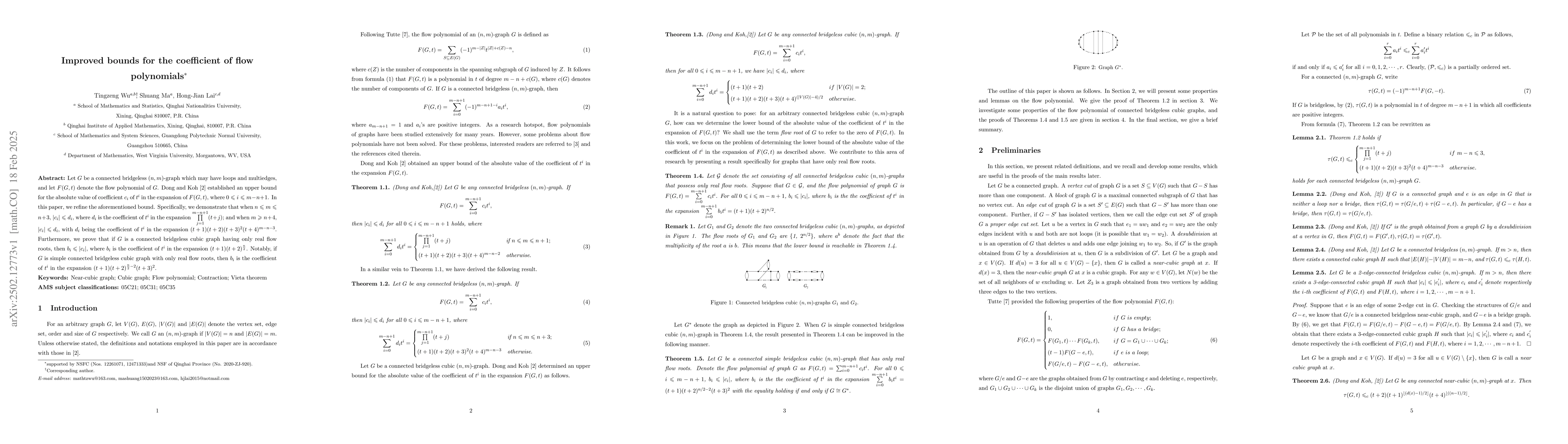 Thumbnail for Improved bounds for the coefficient of flow polynomials