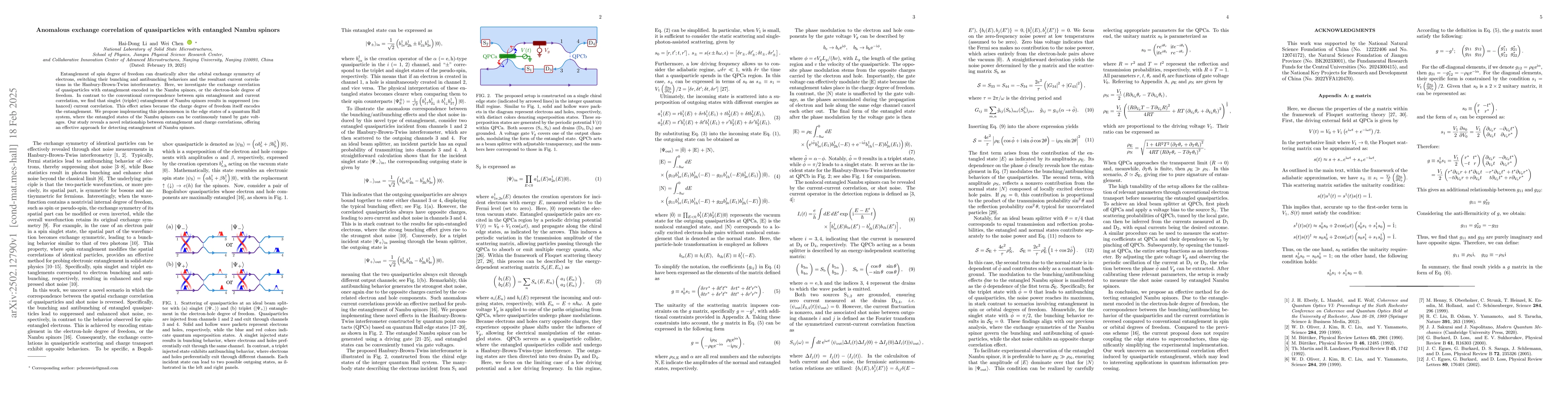 Thumbnail for Anomalous exchange correlation of quasiparticles with entangled Nambu
  spinors