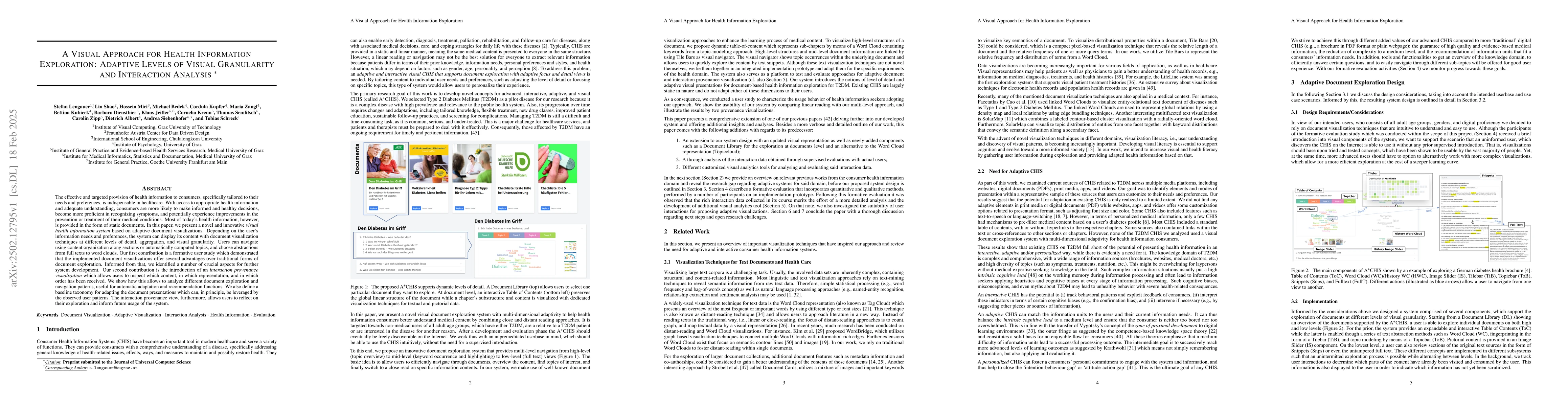 Thumbnail for A Visual Approach for Health Information Exploration: Adaptive Levels of
  Visual Granularity and Interaction Analysis