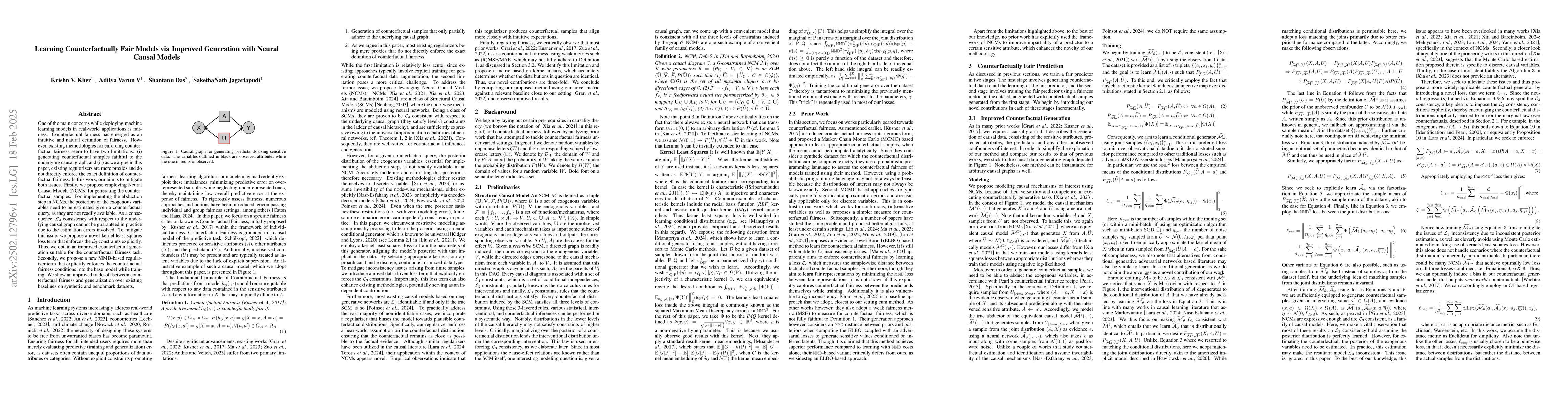 Thumbnail for Learning Counterfactually Fair Models via Improved Generation with
  Neural Causal Models