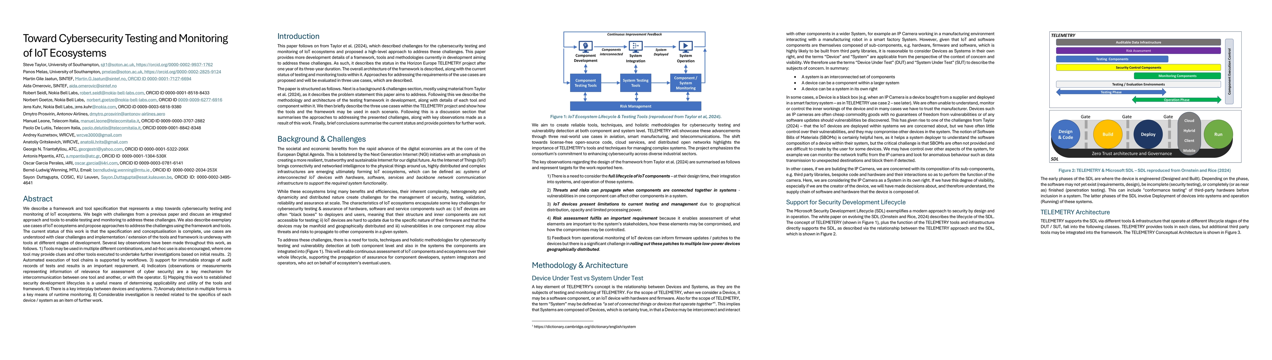 Thumbnail for Toward Cybersecurity Testing and Monitoring of IoT Ecosystems
