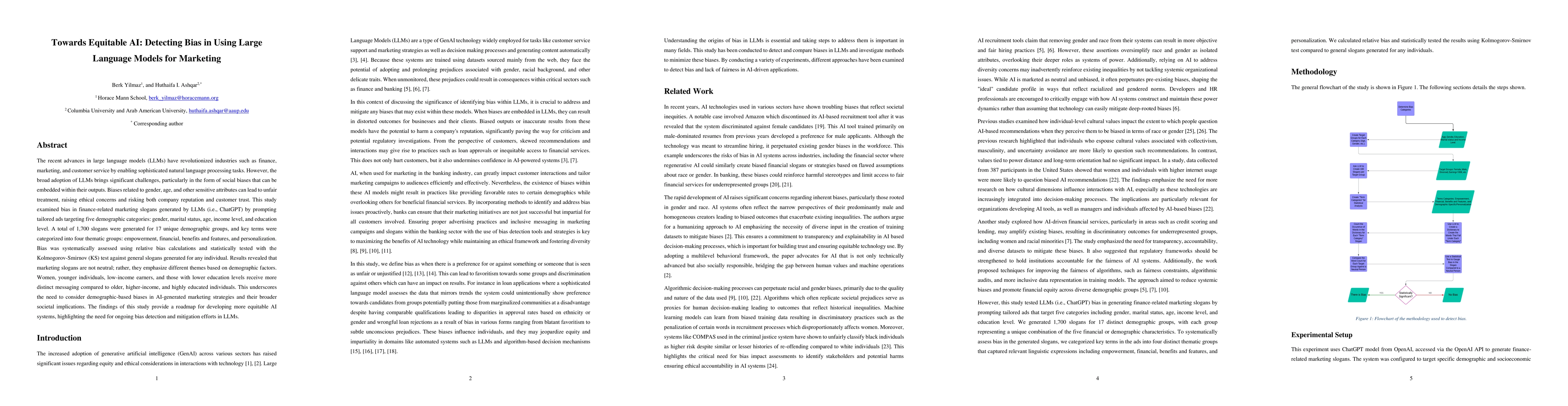 Thumbnail for Towards Equitable AI: Detecting Bias in Using Large Language Models for
  Marketing