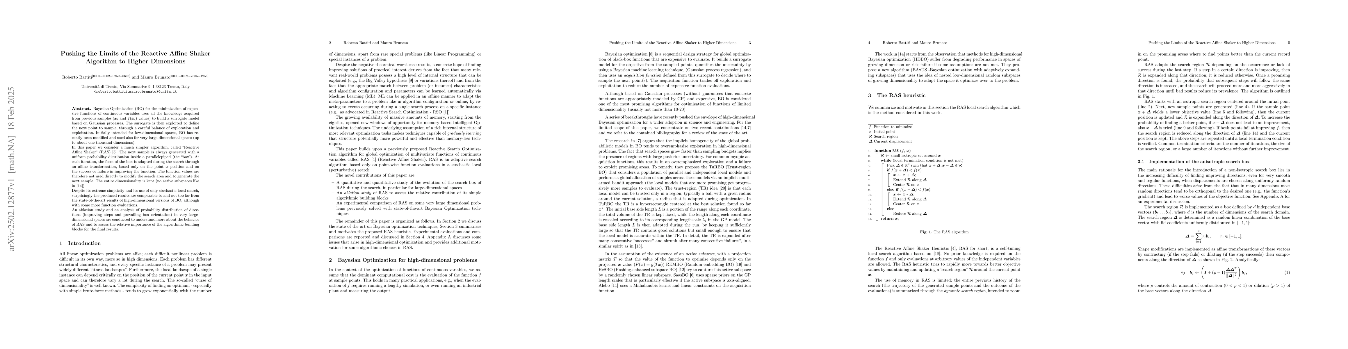Thumbnail for Pushing the Limits of the Reactive Affine Shaker Algorithm to Higher
  Dimensions