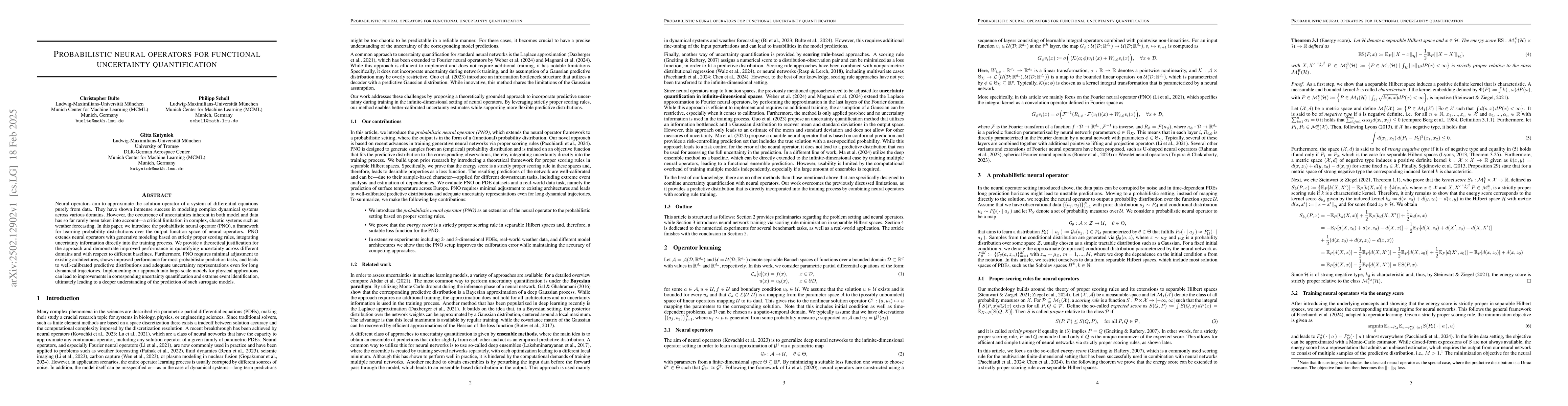 Thumbnail for Probabilistic neural operators for functional uncertainty quantification