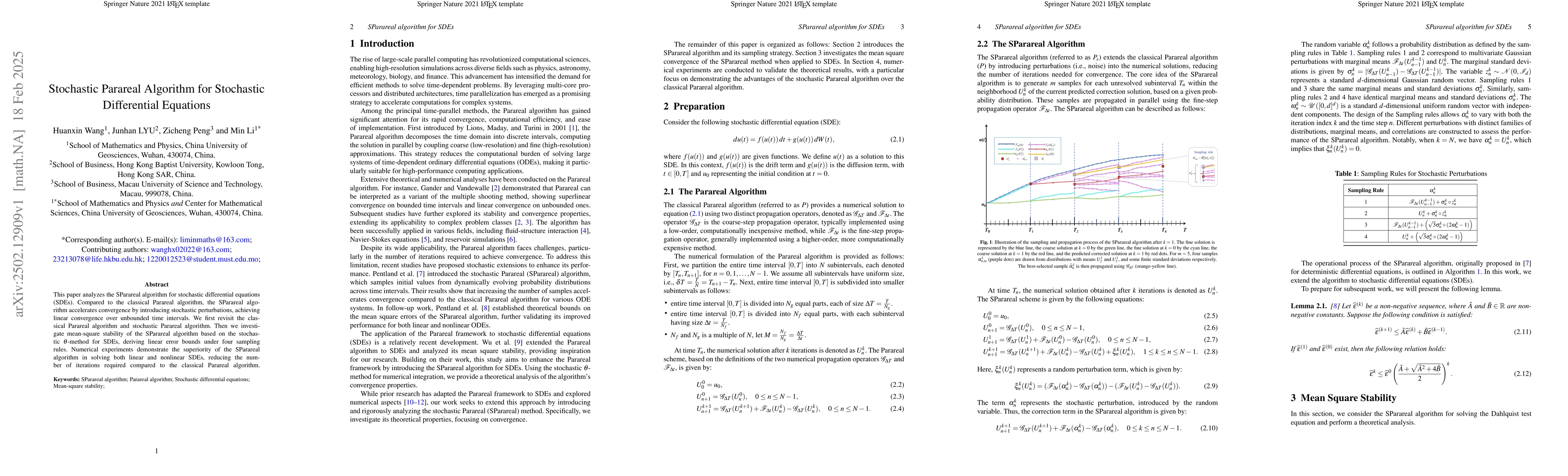 Thumbnail for Stochastic Parareal Algorithm for Stochastic Differential Equations