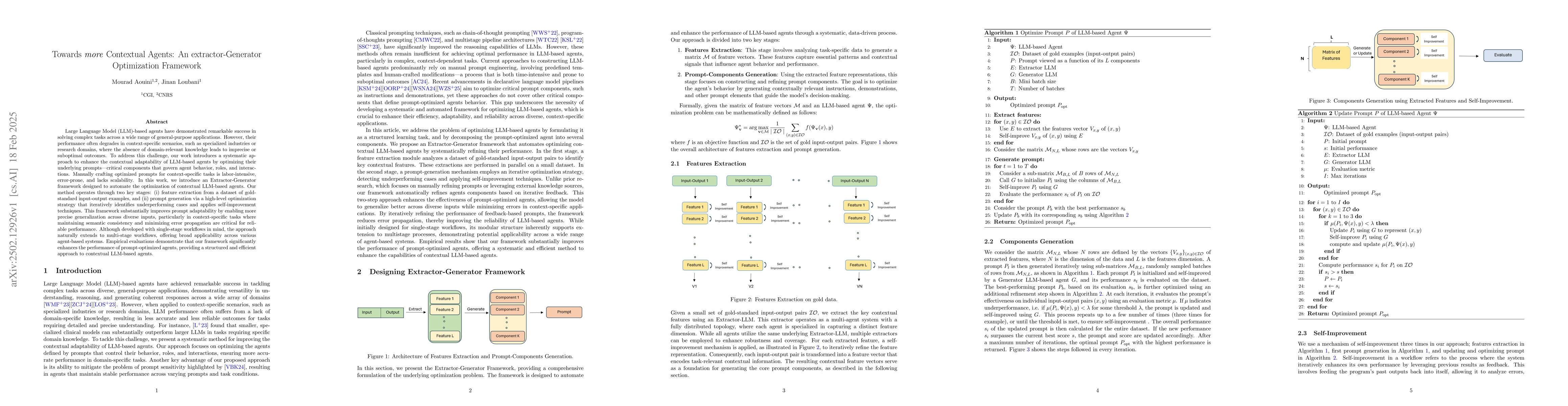 Thumbnail for Towards more Contextual Agents: An extractor-Generator Optimization
  Framework