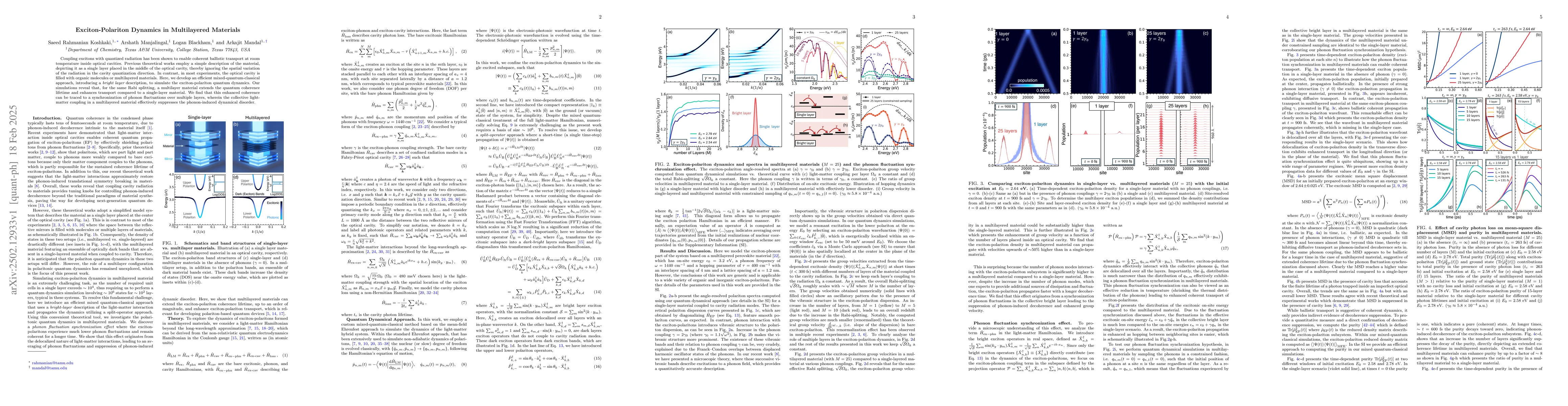 Thumbnail for Exciton-Polariton Dynamics in Multilayered Materials