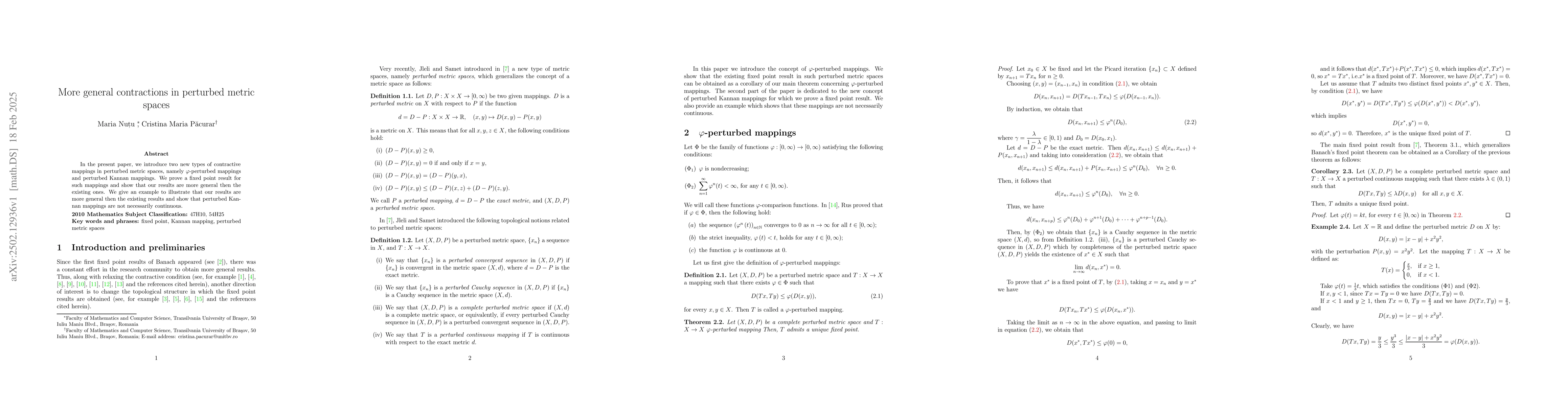 Thumbnail for More general contractions in perturbed metric spaces