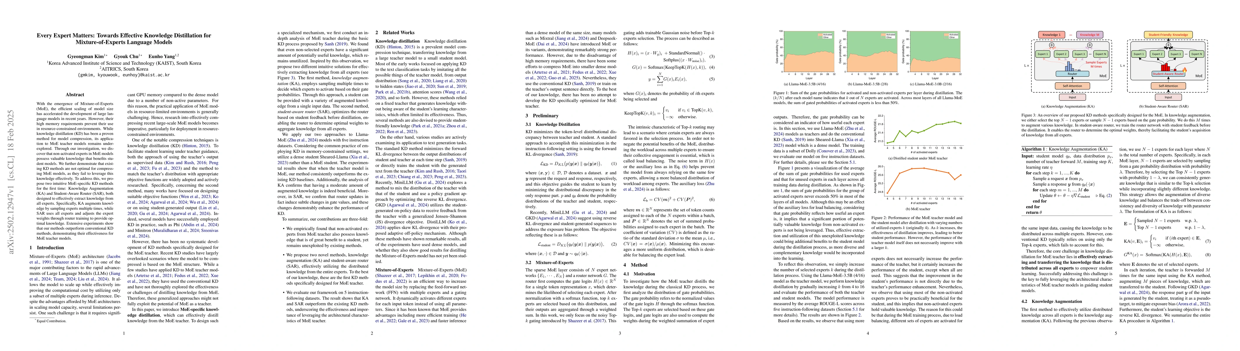 Thumbnail for Every Expert Matters: Towards Effective Knowledge Distillation for
  Mixture-of-Experts Language Models