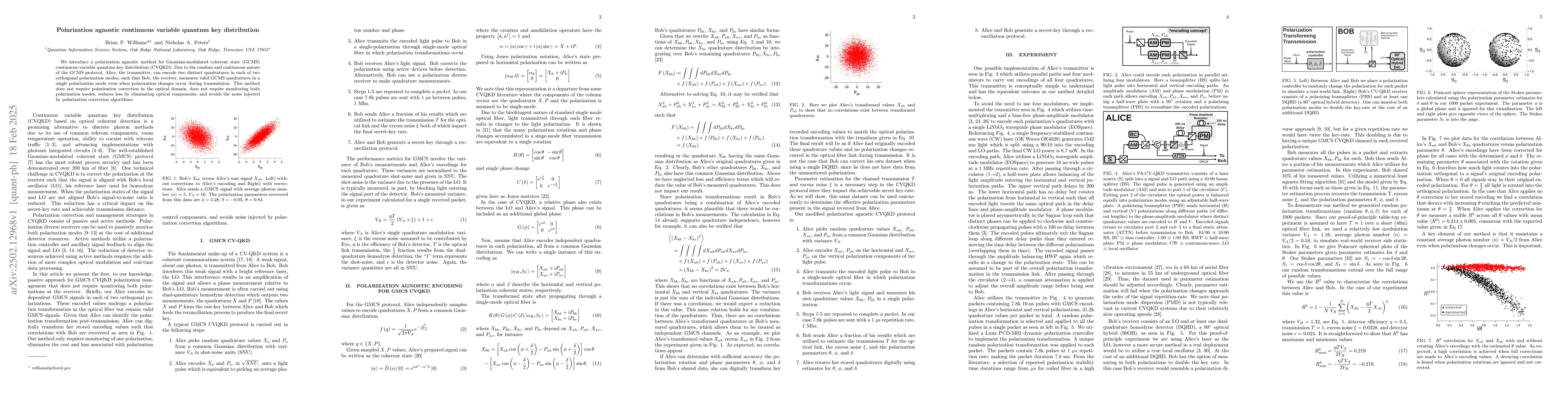 Thumbnail for Polarization agnostic continuous variable quantum key distribution
